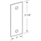 Prime-Line Steel Door Edge Hole Filler Plate, 1 in. , Gray Finish (Single Pack) U 9520 - alternate 3